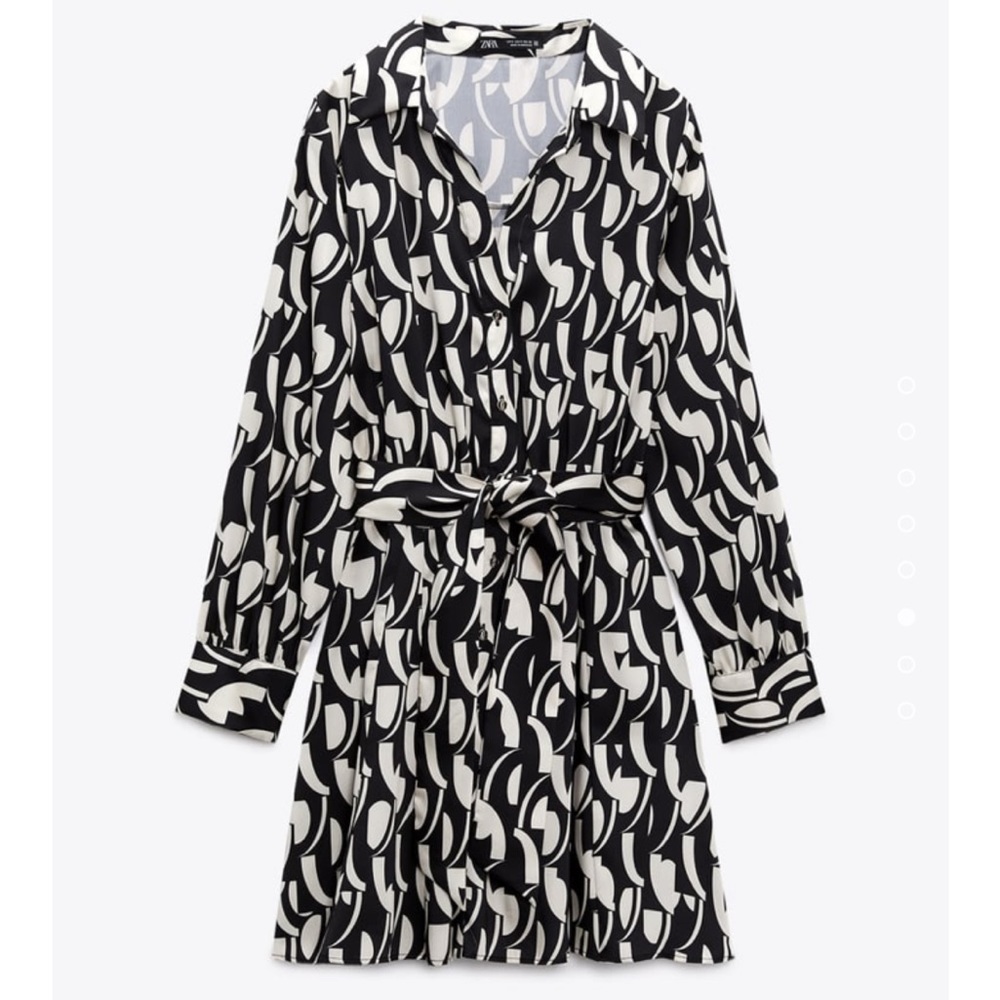 Zara belted mini shirt dress
